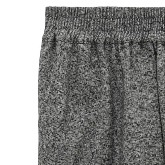 NWOT Zara Heathered Black Gray Soft Flannel Cropped Hoodie/Jogger Pants Set - Picture 6 of 16